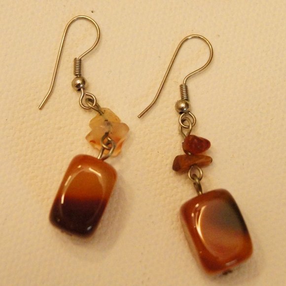 Set of Four (4) Dangling Stones Earrings - Picture 6 of 10